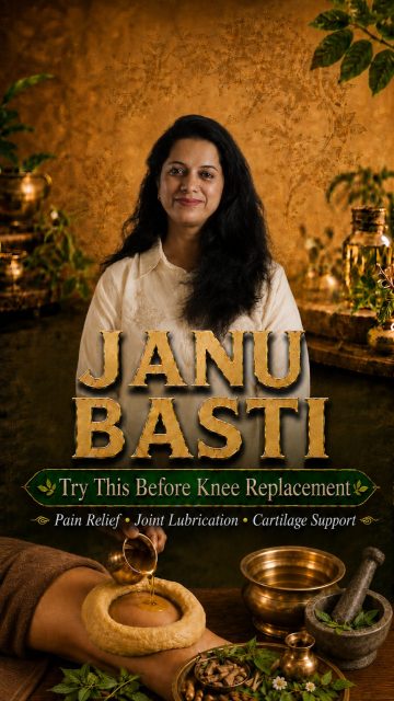 Knee pain holding you back? 🌿
Janu Basti is an ancient Ayurvedic therapy where warm medicated oil is placed over the knee joint to support lubrication, reduce stiffness, nourish the joint and promote natural healing.

It may help with knee pain, stiffness, joint discomfort and difficulty in walking or climbing stairs.

Experience authentic Ayurvedic care at Ayur Health Veda, Dharamshala.

📞 +91 70182 72566
📍 Sidhpur, Dharamshala

[Janu Basti, Knee Pain, Joint Pain, Ayurveda, Panchakarma, Medicated Oil Therapy, Knee Stiffness, Natural Healing, Dr Chakshu Mala, Ayur Health Veda]

#JanuBasti #Ayurveda #KneePainRelief #Panchakarma #Dharamshala