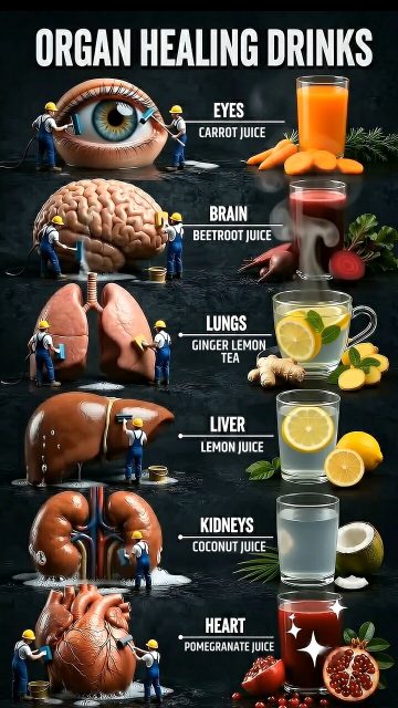 Give your organs the natural support they deserve. 🌿

Simple drinks like carrot juice, beetroot juice, ginger tea, lemon water, coconut water and pomegranate juice can be a healthy addition to your daily routine and support overall wellness naturally.

Small habits. Better health. One glass at a time. ✨

[Organ Healing Drinks, Carrot Juice, Beetroot Juice, Ginger Tea, Lemon Water, Coconut Water, Pomegranate Juice, Healthy Lifestyle, Natural Wellness, Ayurveda Tips]

#HealthyDrinks #NaturalHealing #AyurvedaLifestyle #OrganHealth #WellnessTips