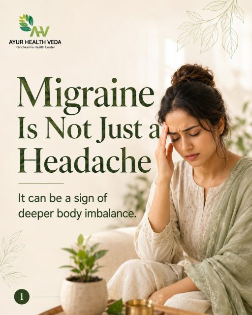 Migraine is not just a headache — it can be your body’s signal of deeper imbalance. 🌿
One-sided pain, nausea, light sensitivity, fatigue, stress, poor sleep and screen overuse may all be connected to repeated migraine episodes.
Ayurveda looks at the root cause — balancing Vata-Pitta, digestion and nervous system stress through personalised care.
Don’t ignore repeated migraine.
Comment “MIGRAINE” for Ayurvedic migraine support.
📞 +91 70182 72566
📍 Ayur Health Veda, Sidhpur, Dharamshala
🌐 www.ayurhealthveda.co.in
#MigraineRelief #Ayurveda #Panchakarma #AyurvedicCare #AyurHealthVeda